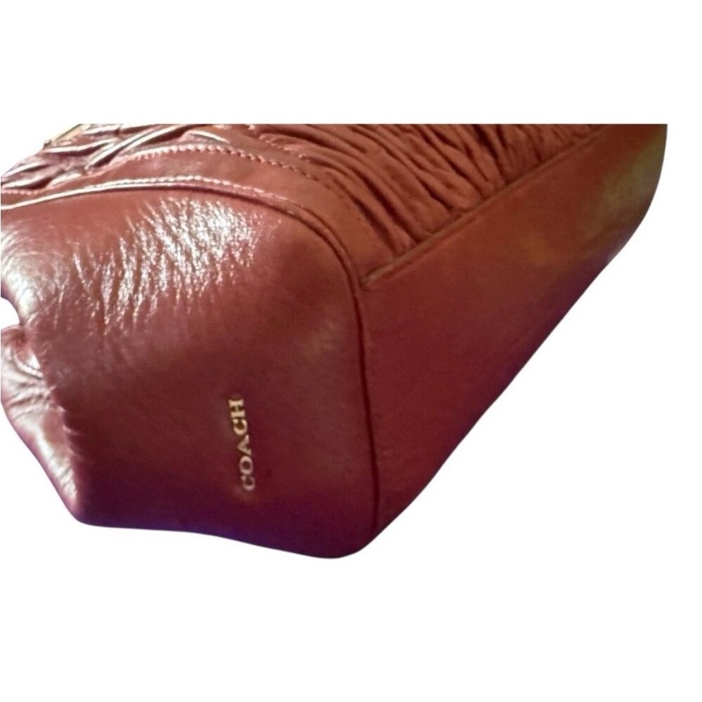 ✨LOW START✨ COACH The Madison Brick Red Gathered Twist Leather Bag - Picture 7 of 13